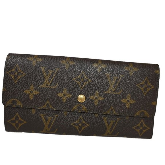 LOUIS VUITTON Porte Monnaie Credit Long Bifold Wallet Monogram M61724 64RJ270 - Picture 1 of 16